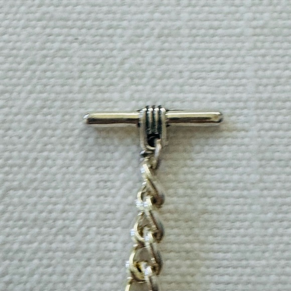 Louis Vuitton Silver Vintage 1 1/4” Keychain Pendant 18” Silver Plated Chain - Picture 4 of 5